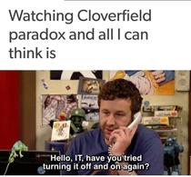 Thoughts while watching Cloverfield paradox