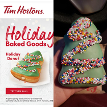 Tim Hortons Holiday Donut