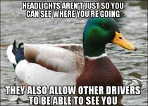 to the people that dont want to put their headlights on when its just starting to get dark out
