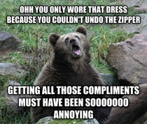 To the Redditor who wasnt able to undo the dress zipper after putting it on