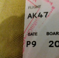 Today my flight number is AK- which departs from gate P