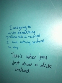 Toilet graffiti advice