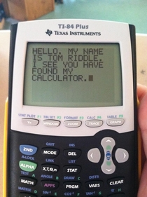 Tom Riddles TI- Calculator