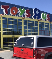 Toys R Us announces bankruptcy and the next day I find this car parked in front