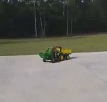 Tractor driver falls asleep at the wheel