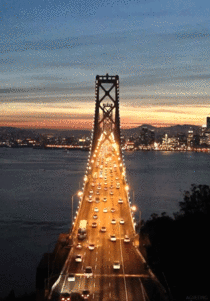 Traffic on the San Francisco-Oakland Bay Bridge