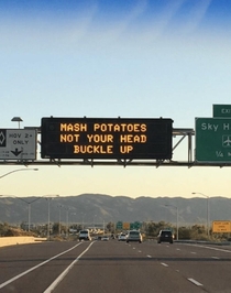 Traffic sign from last thanksgiving in AZ