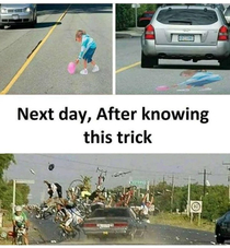 Trick used to slow down the drivers