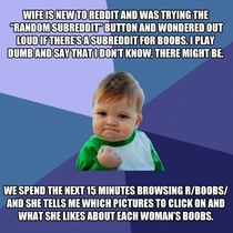 Turns out my wife likes boobs almost as much as I do