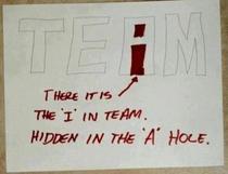 Turns out there is an I in Team after all