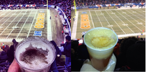 Two Redditors lament frozen beer from opposite sides of the Bears game
