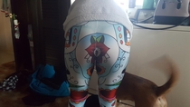 Unfortunate seam amp flower placement on my wifes new leggings