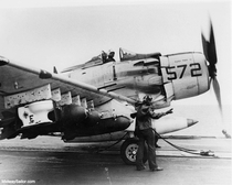 US A-H Skyraider with special ordnance designed to flush out enemy positions
