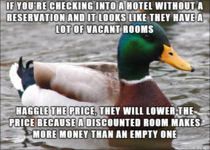 Used to work at a hotel Ive seen the price go from  down to 