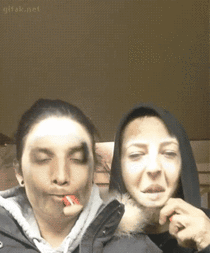 Using snapchats faceswap while vaping