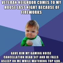 veteran neighbor comes to my house