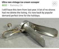 Vintage ice cream scooper add