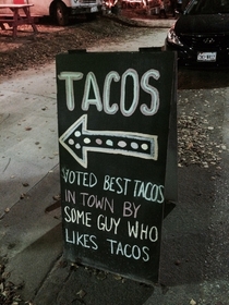 Voted best tacos