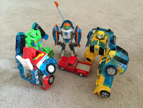 Walked into my young sons room found a Transformers gang initiation in progress