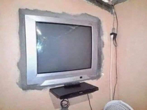 Wallmount TV in the old days