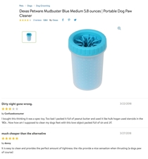 Walmart customers reviewing their Mudbuster Dog paw cleaner