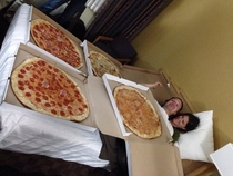 Was at a hotel party and these were the four large pizzas they ordered