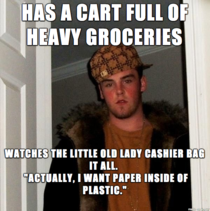Was behind this awesome human being in line at the grocery store today