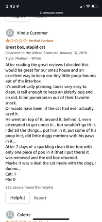 Was buying a litter box and stumbled on this review