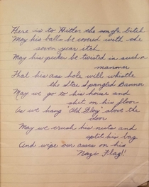 Was going through my great-grandmother-in-laws things and found this gem in her husbands journal