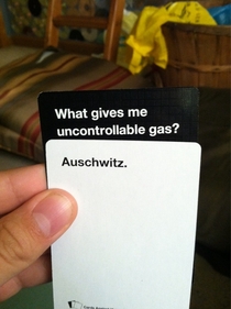 Was playing cards against humanity and this happened