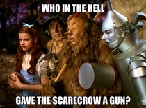 Watched the Wizard of Oz with my kids and saw something new