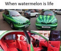 Watermelon car