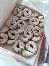 We got donuts for my son to bring to school for his th birthday