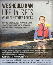 We should ban life jackets and other flotation devices