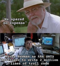 We spared no expense Jurassic Park