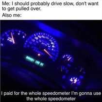 Well I did pay for the whole speedometer