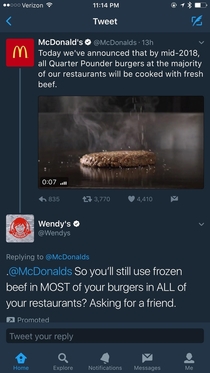 Wendys Twitter Still on Top of Their Game