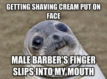 Went to a fancy barbershop for a haircut and shave today