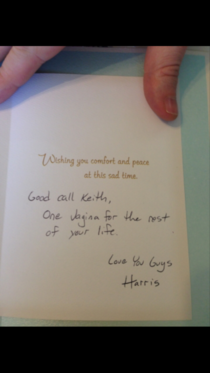 Went to a wedding yesterday this card had a message for the groom