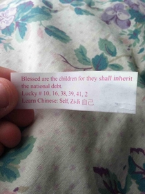 What a wonderful fortune I got today