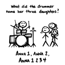 What did the drummer name her three daughters