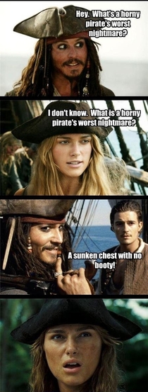 Whats a horny pirates worst nightmare