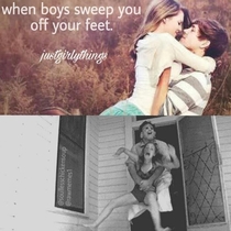 When boys sweep you off your feet