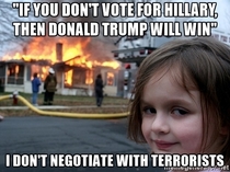 When Hillary supporters threaten you with this one