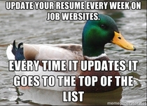 When looking for a job