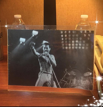 When the hotel you booked for NYE delivers your special request for a framed photo on the nightstand upon arrival Sweet dreams Freddie Heres to 