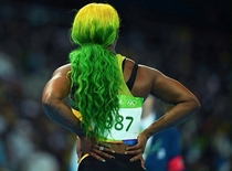 When you accidently fall into the olympic diving pool and it changes your hair color