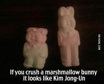 When you crush a marshmallow bunny