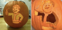 When you overestimate your pumpkin carving abilities