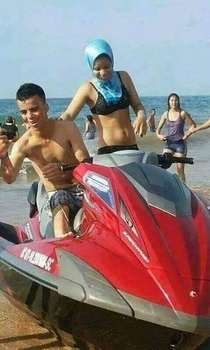 When youre religious but cant fight the call of jetski